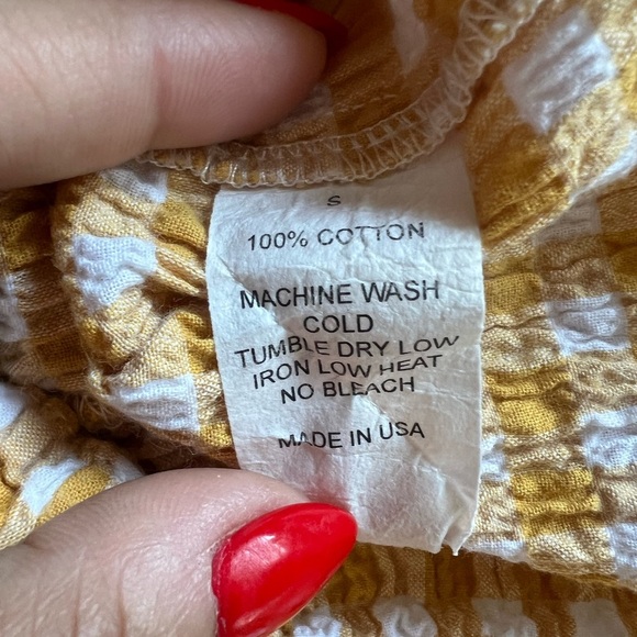 Lerumie Sienna Yellow Gingham Dress by Selena Gomez - Size SMALL - Picture 11 of 12